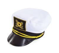 Bristol Novelty Unisex Adults Captains Cap - White - One Size - White