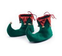 Bristol Novelty Unisex Adults Christmas Elf ShoesOne Size Green/Red BN2859