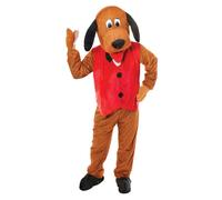 Bristol Novelty Unisex Adults Dog With Waistcoat CostumeOne Size Brown/Red BN38