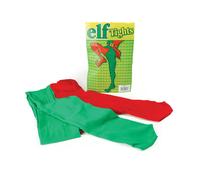 Bristol Novelty Unisex Adults Elf Tights - Red/Green - Red/Green - One Size