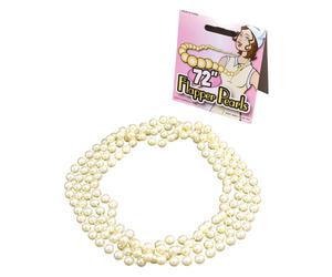 Bristol Novelty Unisex Adults Flapper Beads - Off White - One Size
