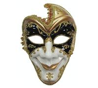 Bristol Novelty Unisex Adults Full Face Man MaskOne Size Black/White/Gold BN108