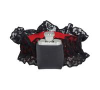 Bristol Novelty Unisex Adults Garter With Hip FlaskOne Size Black/Silver BN1151