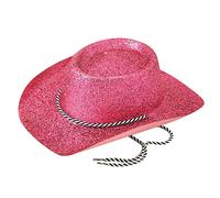 Bristol Novelty Unisex Adults Glitter Cowboy Hat - Pink - One Size - Pink