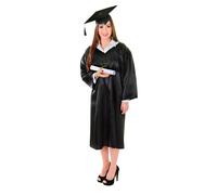 Bristol Novelty Unisex Adults Graduation Robe Costume - Black - Black - One Size