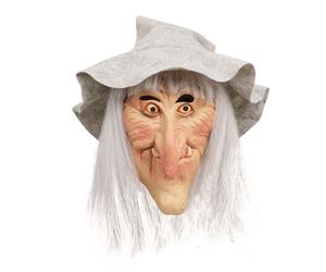 Bristol Novelty Unisex Adults Halloween Witch Latex Head MasOne Size Grey/Beige/