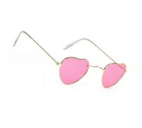Bristol Novelty Unisex Adults Heart Shaped Glasses - Pink/Gold - Pink/Gold - One Size