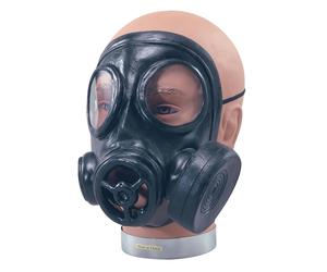 Bristol Novelty Unisex Adults Latex Rubber Gas Mask - Black - Black - One Size