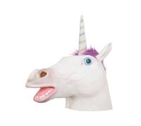 Bristol Novelty Unisex Adults Latex Unicorn Mask - White - White - One Size