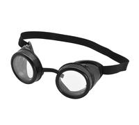 Bristol Novelty Unisex Adults Pilot Goggles - Black - Black - One Size
