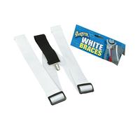 Bristol Novelty Unisex Adults Plain Braces - White - White - One Size
