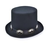 Bristol Novelty Unisex Adults Rocker Style Top Hat - Black - One Size - Black - 100% Synthetic