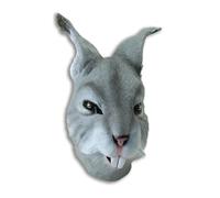 Bristol Novelty Unisex Adults Rubber Rabbit Mask - Grey - Grey - One Size