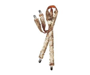 Bristol Novelty Unisex Adults Sequin Braces - Gold - Gold - One Size