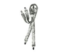 Bristol Novelty Unisex Adults Sequin Braces - Silver - Silver - One Size