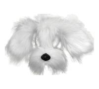 Bristol Novelty Unisex Adults Shaggy Dog Mask On Headband With Sound - White - White - One Size