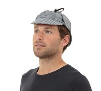 Bristol Novelty Unisex Adults Sherlock/Detective Hat - Black/White - One Size - Black/White
