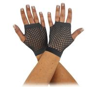 Bristol Novelty Unisex Adults Short Fishnet Gloves (1 Pair) - Black - Black - One Size