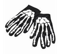 Bristol Novelty Unisex Adults Skeleton Gloves - Black/White - One Size - Black/White
