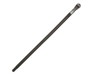Bristol Novelty Unisex Adults Skull Cane - Black/Silver - One Size - Black/Silver