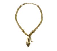 Bristol Novelty Unisex Adults Snake Necklace - Gold - One Size