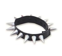 Bristol Novelty Unisex Adults Spike Choker - Black/Grey - One Size