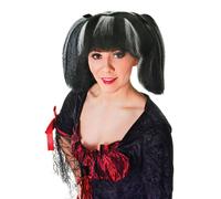 Bristol Novelty Unisex Adults Steampunk Wig - Black/White - Black/White - One Size