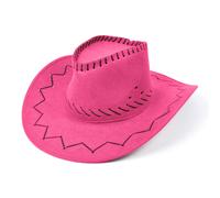 Bristol Novelty Unisex Adults Stitched Cowboy Hat - Pink - One Size - Pink