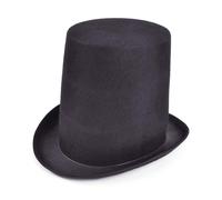 Bristol Novelty Unisex Adults Stovepipe Top Hat - Black - One Size - Black - 100% Felt