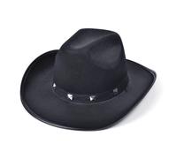 Bristol Novelty Unisex Adults Studded Cowboy Hat - Black - One Size - Black