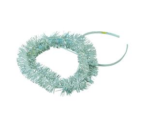 Bristol Novelty Unisex Adults Tinsel Halo - Silver - One Size - Silver
