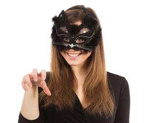 Bristol Novelty Unisex Adults Transparent Cat Mask - Black - Black - One Size