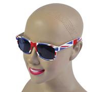 Bristol Novelty Unisex Adults Union Jack Sunglasses - Blue/White/Red - One Size - Blue/White/Red