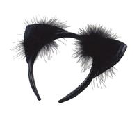 Bristol Novelty Unisex Adults Vinyl Cat Ears - Black - Black - One Size