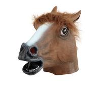 Bristol Novelty Unisex Horse Rubber Head MaskOne Size Brown/White/Black BN745