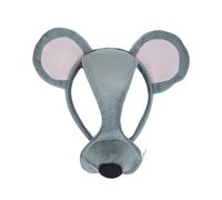 Bristol Novelty Unisex Mouse Mask On Headband With Sound (Batteries Included) - Grey - Grey - One Size