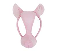 Bristol Novelty Unisex Pig Mask On Headband With Sound (Batteries Included) - Pink - Pink - One Size
