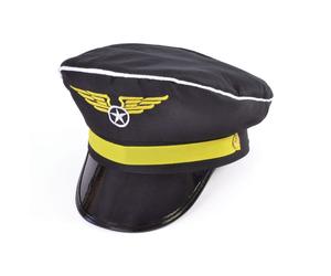 Bristol Novelty Unisex Pilot HatOne Size Black/Yellow BN2285