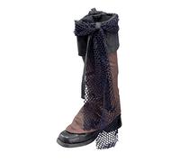 Bristol Novelty Unisex Pirate Boot Cover Leather with Abrasion Effect