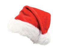 Bristol Novelty Unisex Plush Glitter Christmas Santa Hat - Red/White - One Size - Red/White