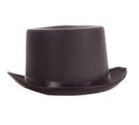 Bristol Novelty Unisex Satin Look Top Hat - Black - One Size - Black