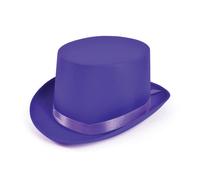 Bristol Novelty Unisex Satin Top Hat - Purple - One Size - Purple