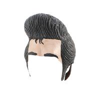 Bristol Novelty Unisex Teddy-Boy Headpiece/Sideburns Plastic / One Size Beige/Bl