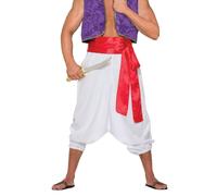 Bristol Novelty Unisex White Trousers Desert Prince 1pc. Alladin Costume, Whit