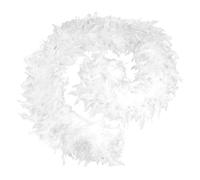 Bristol Novelty White Feather Boa, (80 grams) Pack of 2 - Stunning Accessory, Perfect for Parties, Weddings, Carnival, Fashion, Costume Events, & More Halloween Halloween