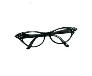 Bristol Novelty Womens 50s Female Glasses - Black - Black - One Size