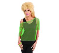 Bristol Novelty Womens 80s Mesh Top - Green - Green - One Size