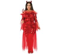 Bristol Novelty Womens Devil Costume - Red - Red - L