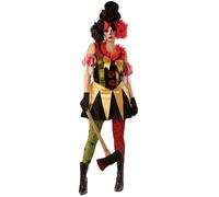 Bristol Novelty Womens Evil Clown Costume - Multicoloured - Multicoloured - M