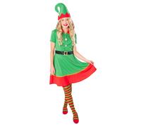 Bristol Novelty Womens/Ladies Costume Dress - Green/Red - Green/Red - XS